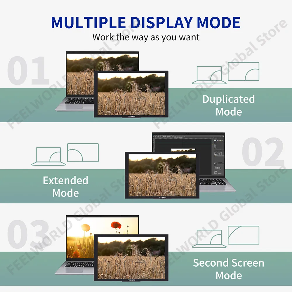 FEELWORLD ޴   ǻ ÷, ȭ ġ CŸ HDMI, DH101, 10.1 ġ ġũ, 1920x1200