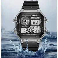 SYNOKE-Montres numériques étanches pour hommes et femmes, montre-bracelet de sport Shoous, multifonction, extérieur, course à pied, étudiant, sept lumières 3
