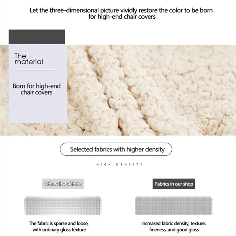 Modern Chair Cover Elastic Kitchen/Living Room General High Quality Cotton Fabric Stool Cover Banquet Hotel Wedding Slip-Cover 6