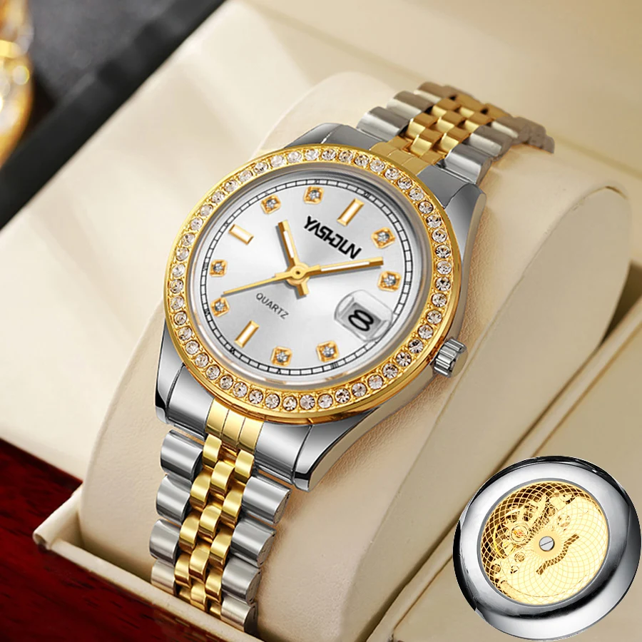 Fashion Temperament Women's Watch Automatic Mechanical Quartz Watch Waterproof Luminous Steel Strip Women's Watch_voghion.com