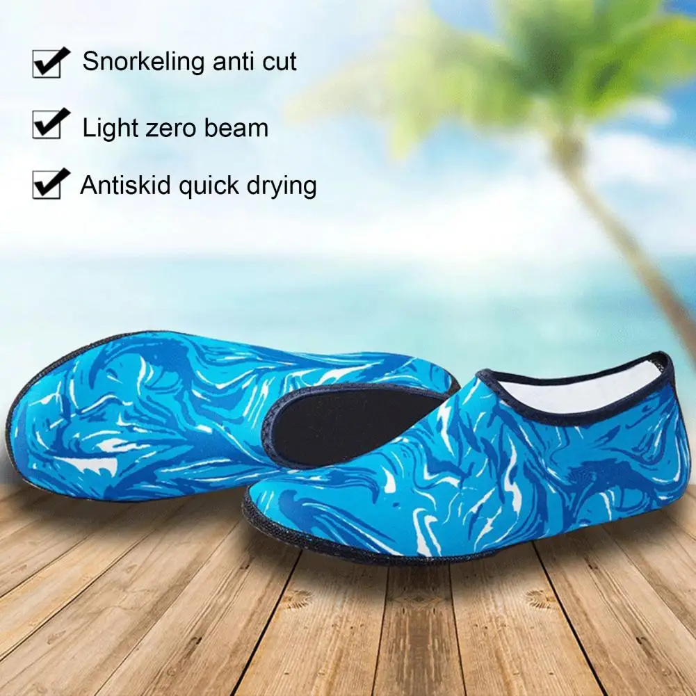 1 Pair Beach Socks Quick-Drying Anti Slip Lycra Men Women Surfing Swimming Shoes for Outdoor