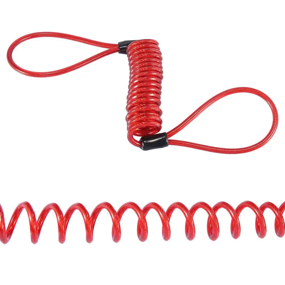 Motorcycle Disc Brake Lock 1 Set Motorcycle Disc Brake Lock with Red Rope Kit Aluminum Alloy Mountain Road Bike Anti-theft Lock