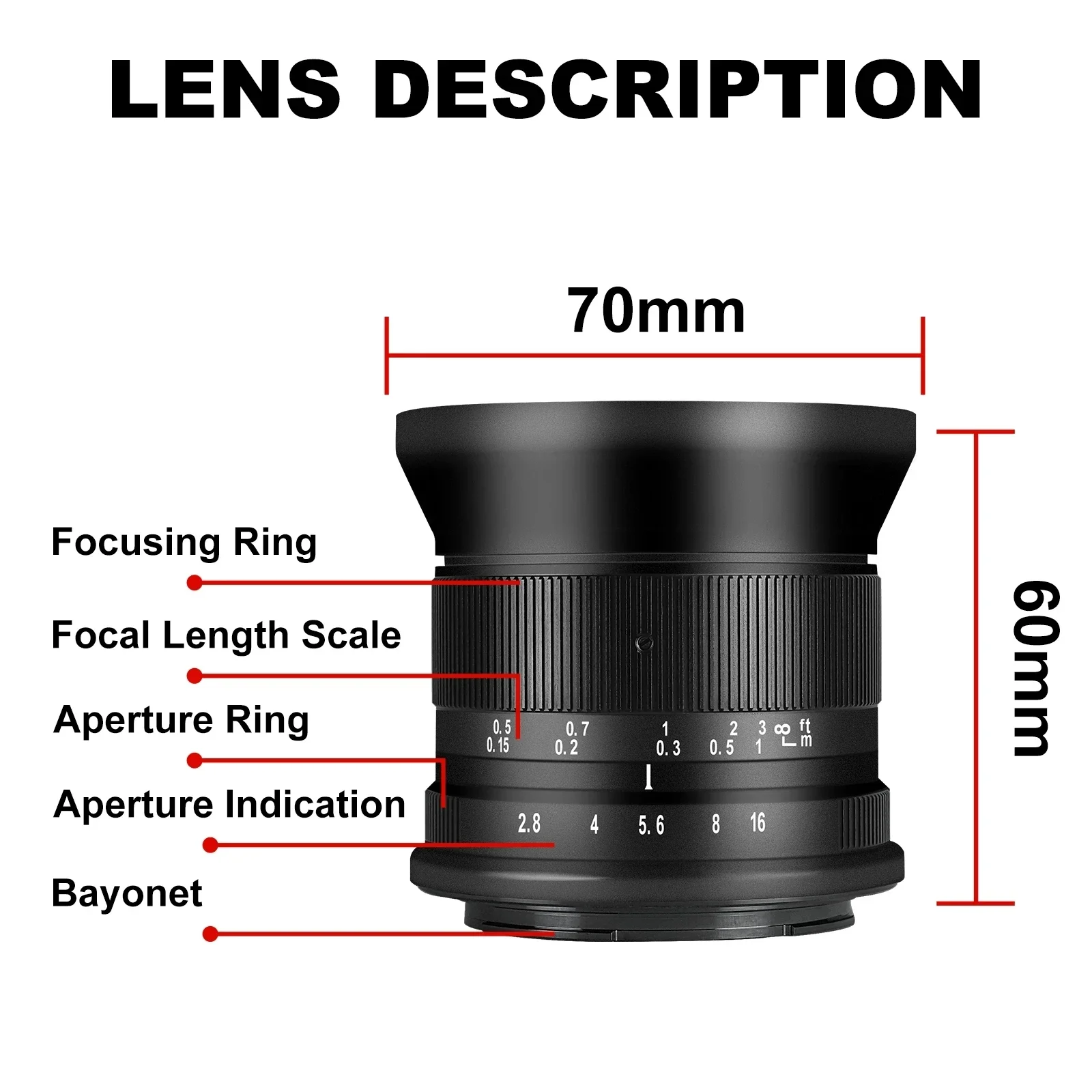 7artisans 12mm F2.8 Mark II 7artisans APS-C 슈퍼 초광각 렌즈 ( E/후지 XF/캐논 EOS-M RF 마운트, 최대 100mm) ° 광각
