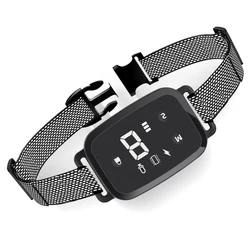 Smart HD Digital Display Dog Training Collar with Automatic Bark Control - Enhanced Training with 4 Modes (WHITE)