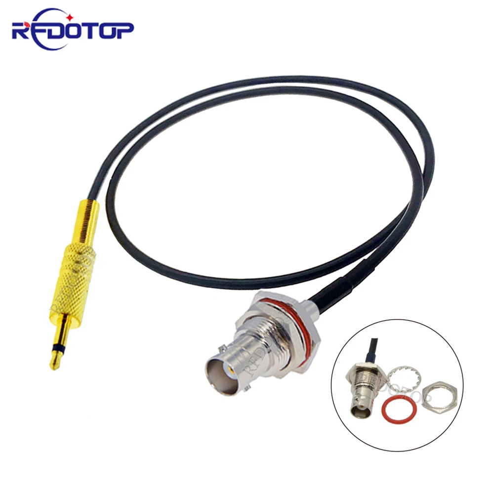 

Waterproof BNC Female to 3.5mm Mono Male 1/8" TS CCTV Camera Monitor Antenna Cord 50 Ohm RG174 Pigtail RF Coaxial Cable Jumper