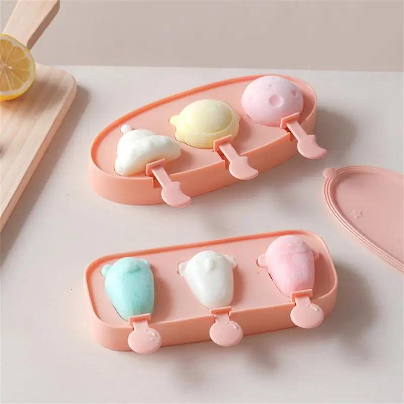 Reusable Dessert Freezer Juice Mould Homemade Summer Ice Mould Girl's Heart Cartoon Food Grade Ice Maker Kitchen Supply