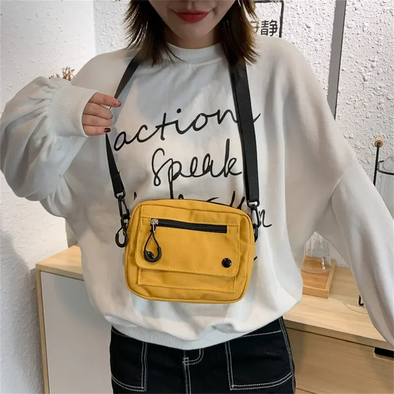 Women Tote Bag Pure Color Casual Outdoor Canvas Handbag Zipper Shoulder Bag Luxury
