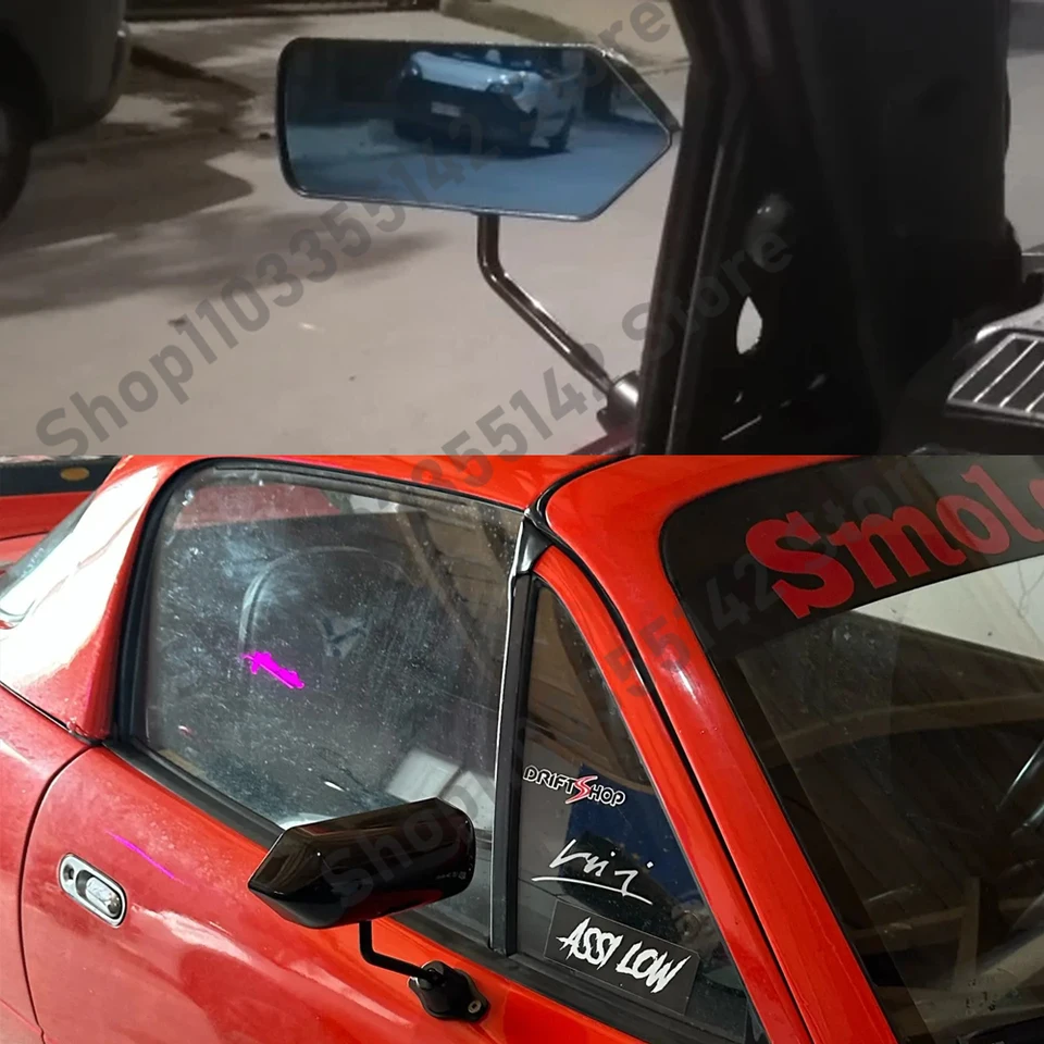 F1 Style Carbon Fiber Look Side Mirrors - Universal Fit For Cars Like Rav4, Miata, Mazda3