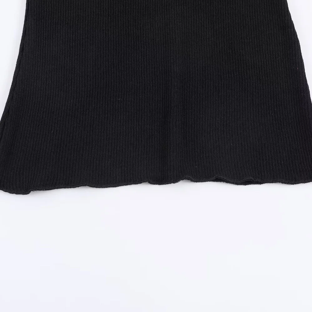 Modisches Spitzenbesetztes Off-Shoulder-Top Figurbetonte Einfarbige Langarm-T-Shirts für Damen – Detail 7