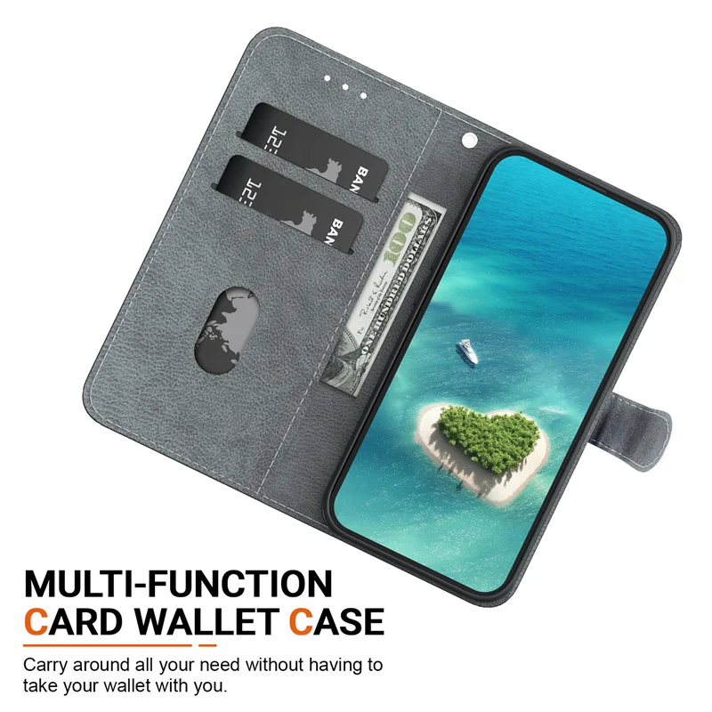 Premium Magnetic Leather Wallet Case – Stylish Stand Cover
