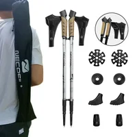 Internal Lock G30 Anti Shock Trekking Poles Nordic Walking Cane Aluminum Telescopic Camping Hiking Poles Crutches 1