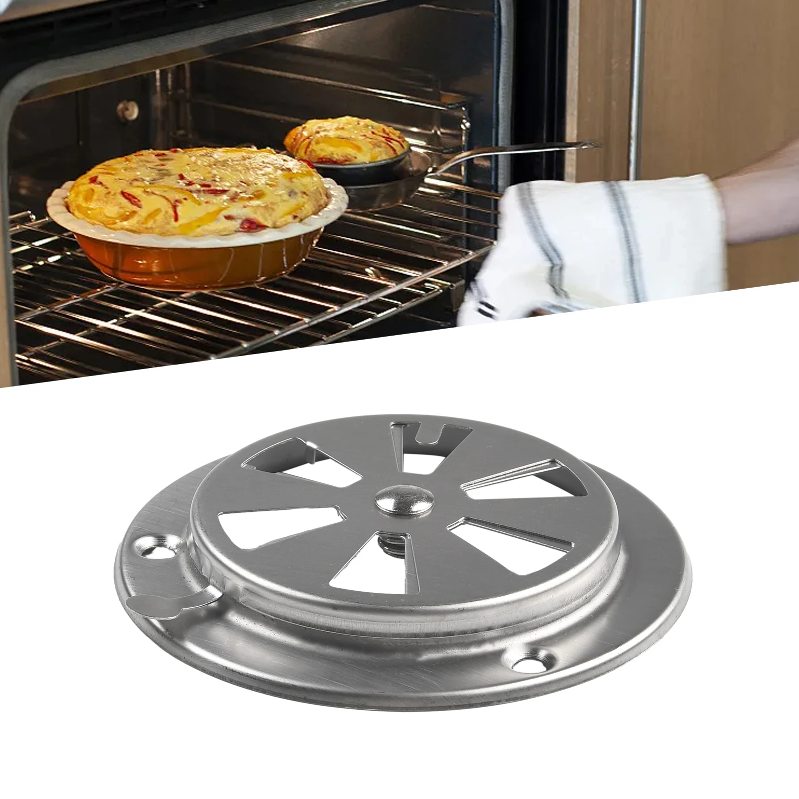 ตะแกรงช่องแอร์แบบปรับได้สำหรับตะแกรงย่างบาร์บีคิวช่องแอร์เตาระบายไอเสียชิ้นส่วนอะไหล่ทรงกลมสำหรับเปลี่ยน 1