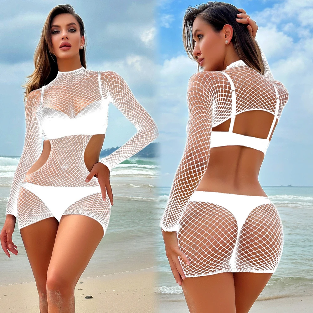 Women Dress For Evening Party Dress Sexy Slim-fit Solid Color Women Suspender Dress for Party Porn Fishnet Lingerie Dresses