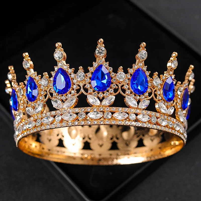 European Baroque Wedding Crown Tiaras Headpieces bridal hair accessories hair accessories For Queens and King