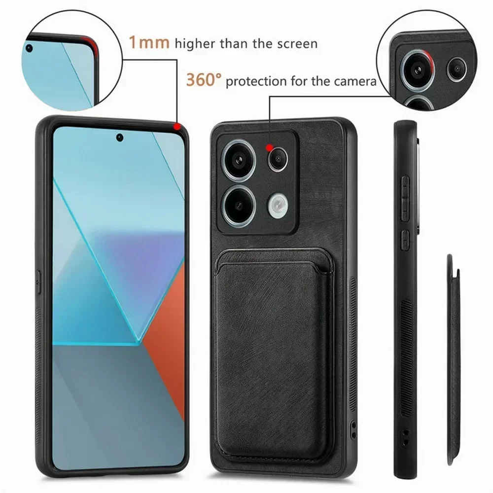 Deluxe 2-in-1 Detachable Leather Back Cover with Magnetic Charging Compatibility
