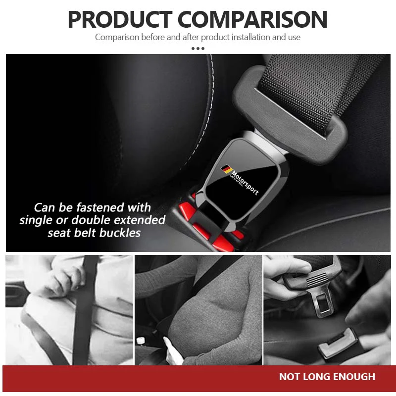 BMW 차량용 안전벨트 연장 플러그 안전벨트 클립 조절 연장기 성능 M 1 3 5 7 시리즈 E70 iX5 G38 F48 G20 E30