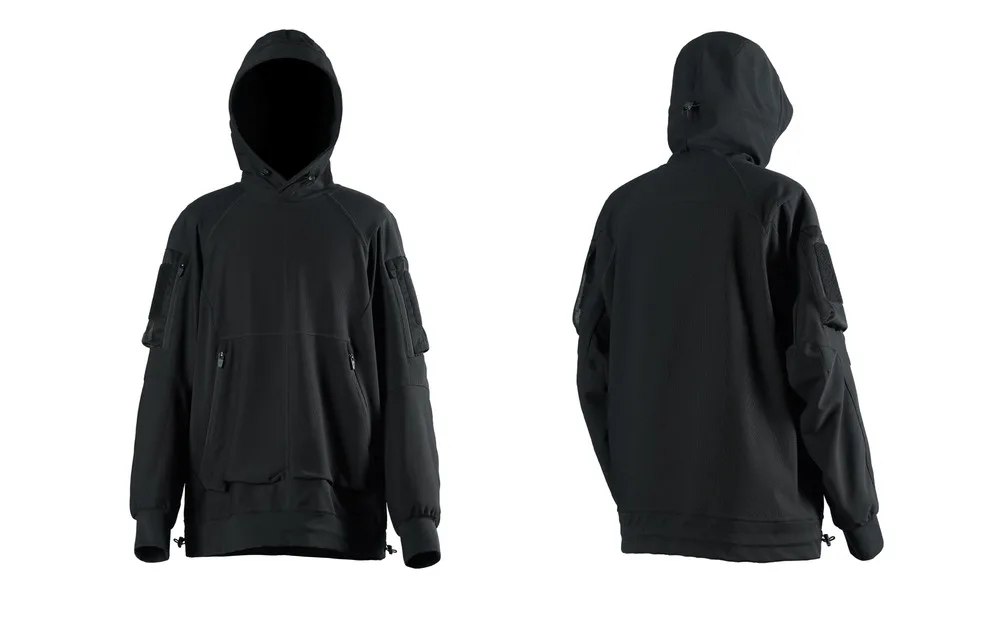 Reindee lusion 24aw graphene thermal storage dwr pullover hoodie armpocket with patch pad techwear gorpcore