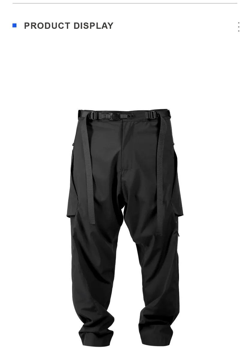 Reindee lusion 22ss Functional structural loose pants waist adjustment 3d cut design nylon techwear gorpcore