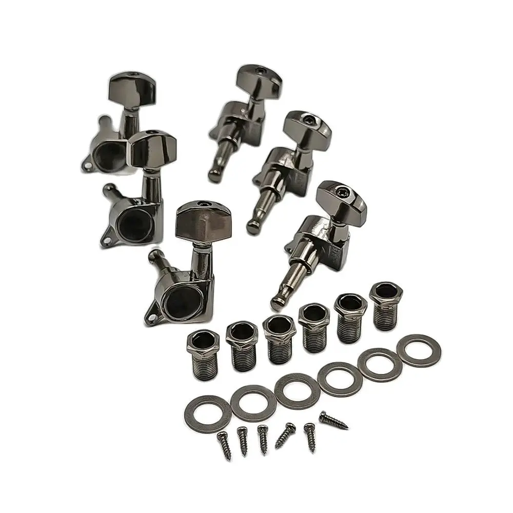 Guitar String Pegs Locking Tuners 3L3R Tuning Pegs String Tuner Acoustic Guitar Tuner Machine Head Knob 3Left 3Right 6pcs