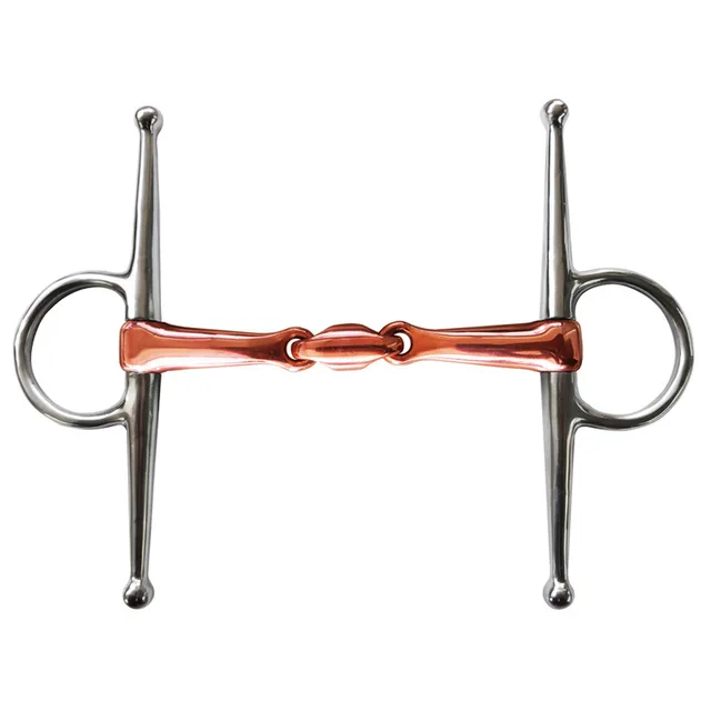 Stainless Steel full cheek Bit Horse Bit Gag eggbutt bit Snaffle Bite 125/127/130/135mm Mouthpiece Training Equestrian Equipment 4