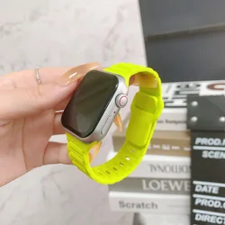 Premium Silicone Business Sports Watch Replacement Band - 42mm series 3 2 1 (Fluorescent Green)