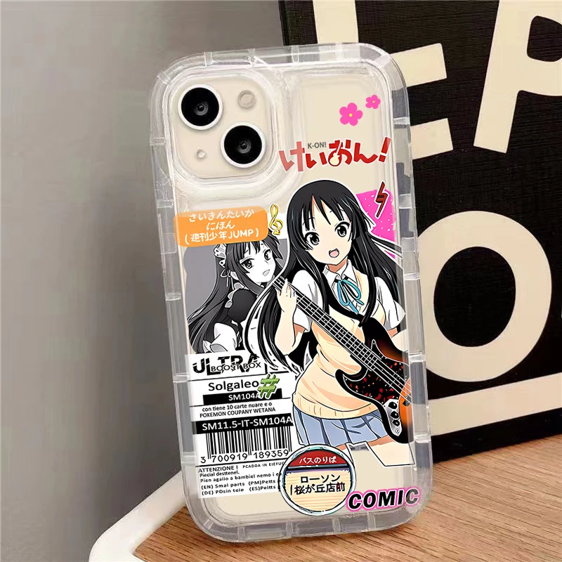 Charming Anime K-ON Girls Clear Phone Case