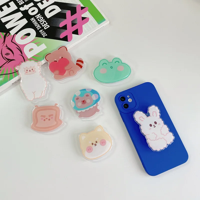 Korean Cute Dog Cat Finger Holder Griptok Air Sac Ring Mobile Stand