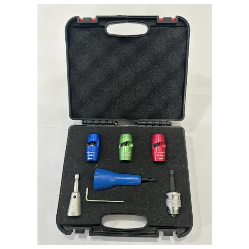 Drill Wire Stripper Set Wire Strippers for Drill Cable Stripper Electricians Tool with Twisters for AWG 14-12-10 Standard Wires