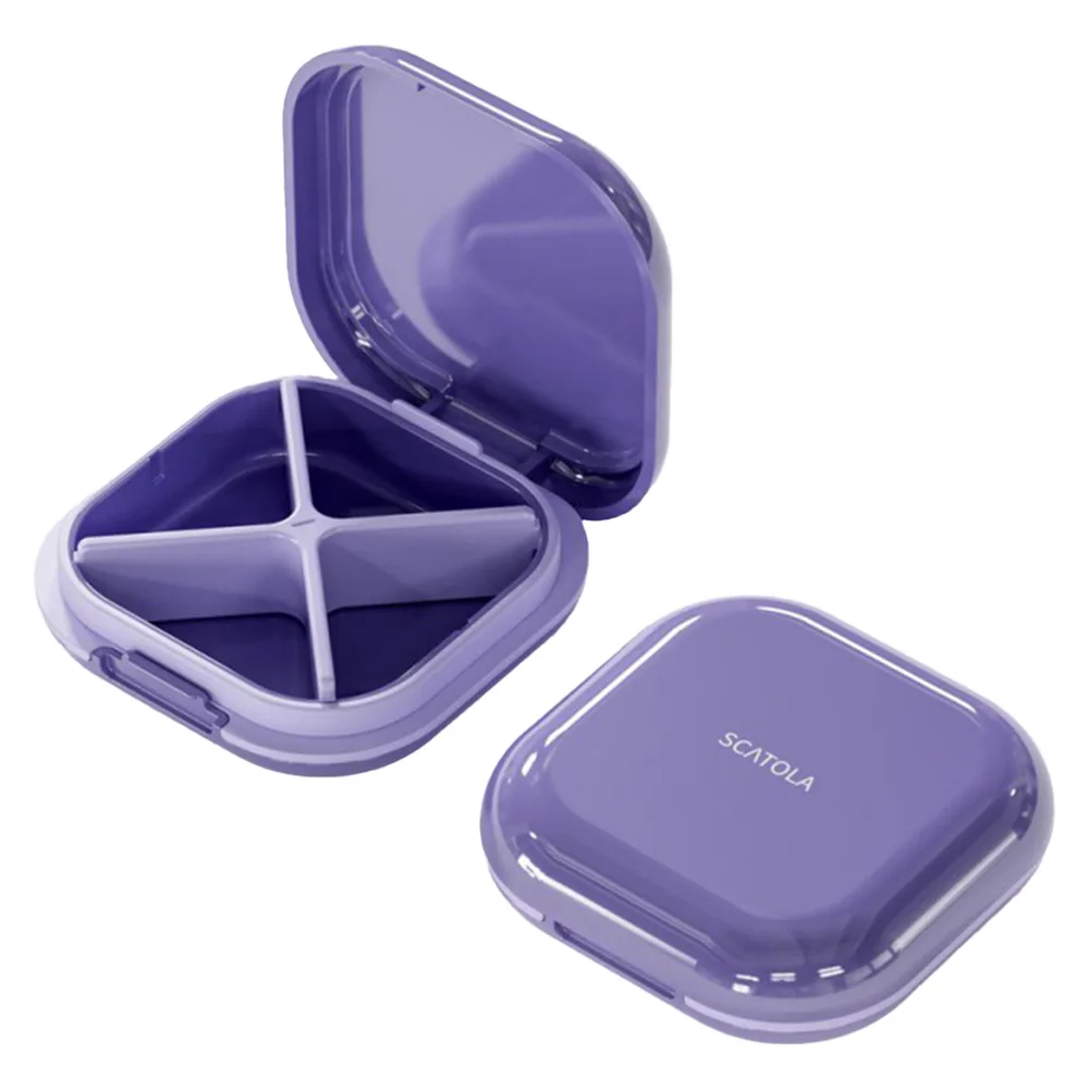 4 Grid Pill Case Portable Medicine Box Moisture-proof Pill Storage Box Multi-Function Small Pill Organizer for Outdoor Travel 2