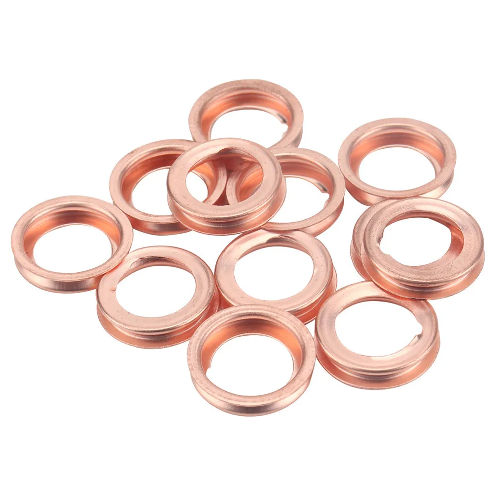 10PCS Metal Oil Drain Plug Crush Washer Gasket 11026-01M02 for Nissan Infiniti Oil Drain Plug Crush Washer