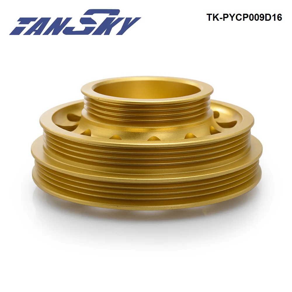 TANSKY Aluminum Light Weight Belt Drive Crank Pulley For Honda Civic 92-95 Del Sol TK-PYCP009D16