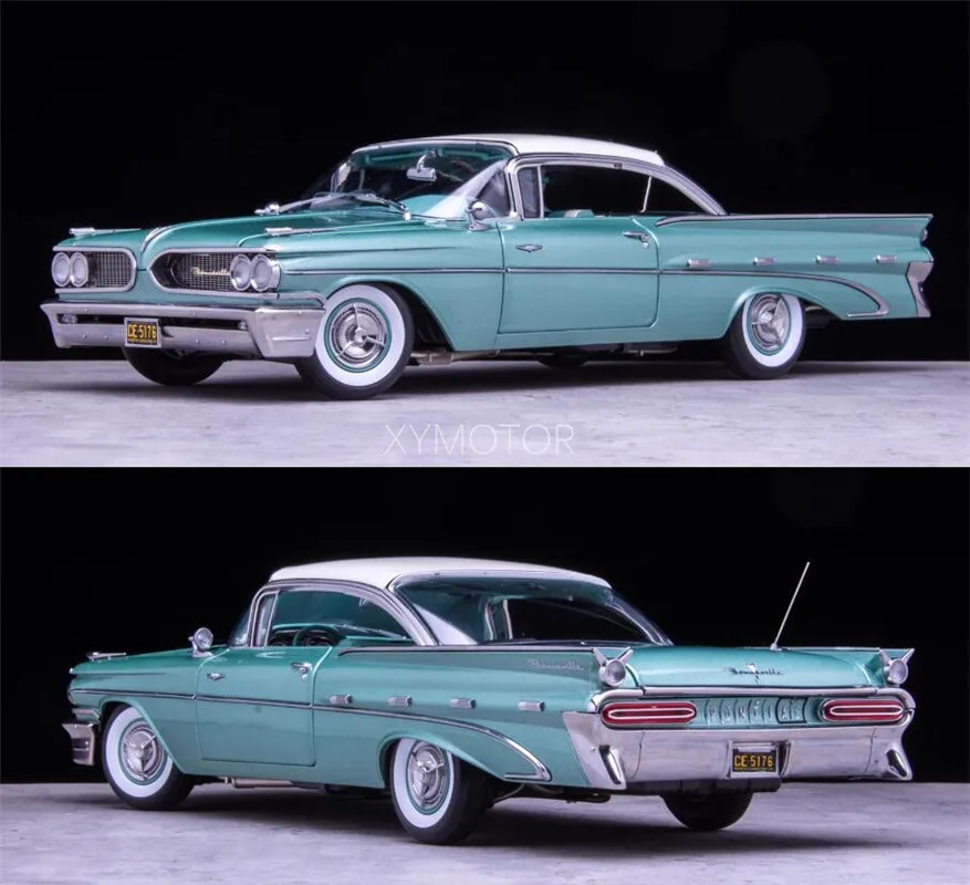 

Sunstar 1/18 For Pontiac Bonneville 1959 Diecast Model Car green / Red Toys Gifts Display Hobby Ornaments Collection