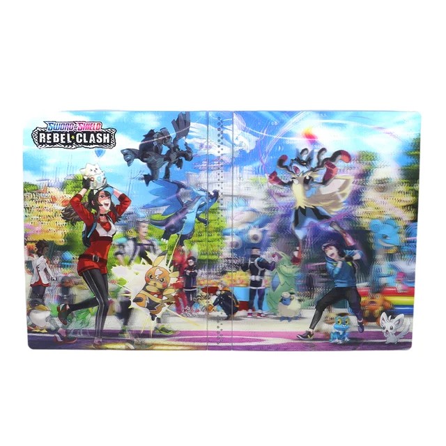 Pokemon Album 3D Holographic 240pcs Pikachu Charizard Shining Map Collections Notebook Binder Folder Holder Book Cards Protector Holographic 3D 125