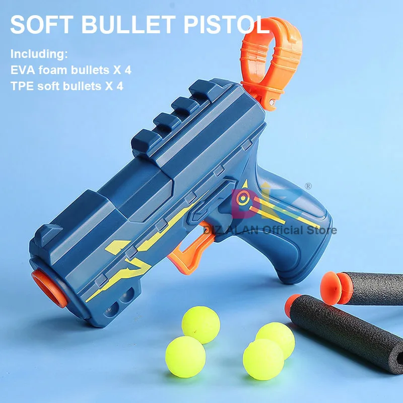 Pistolet jouet manuel pour enfants, balles molles, kits de fléchettes