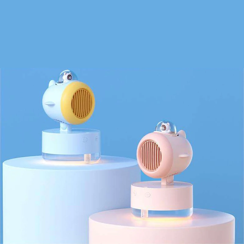 

Humidifying Water-Cooled Fan Portable Mini Fan Desktop Automatic Rotation Fan