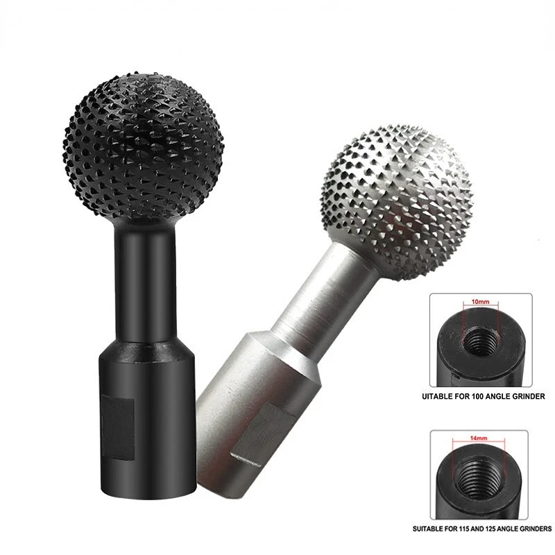 

Angle Grinder Rotary File Carving Tools Grinding Head Spherical 10/14mm Sanding Wooden Trough Polishing Round Drilling Bits