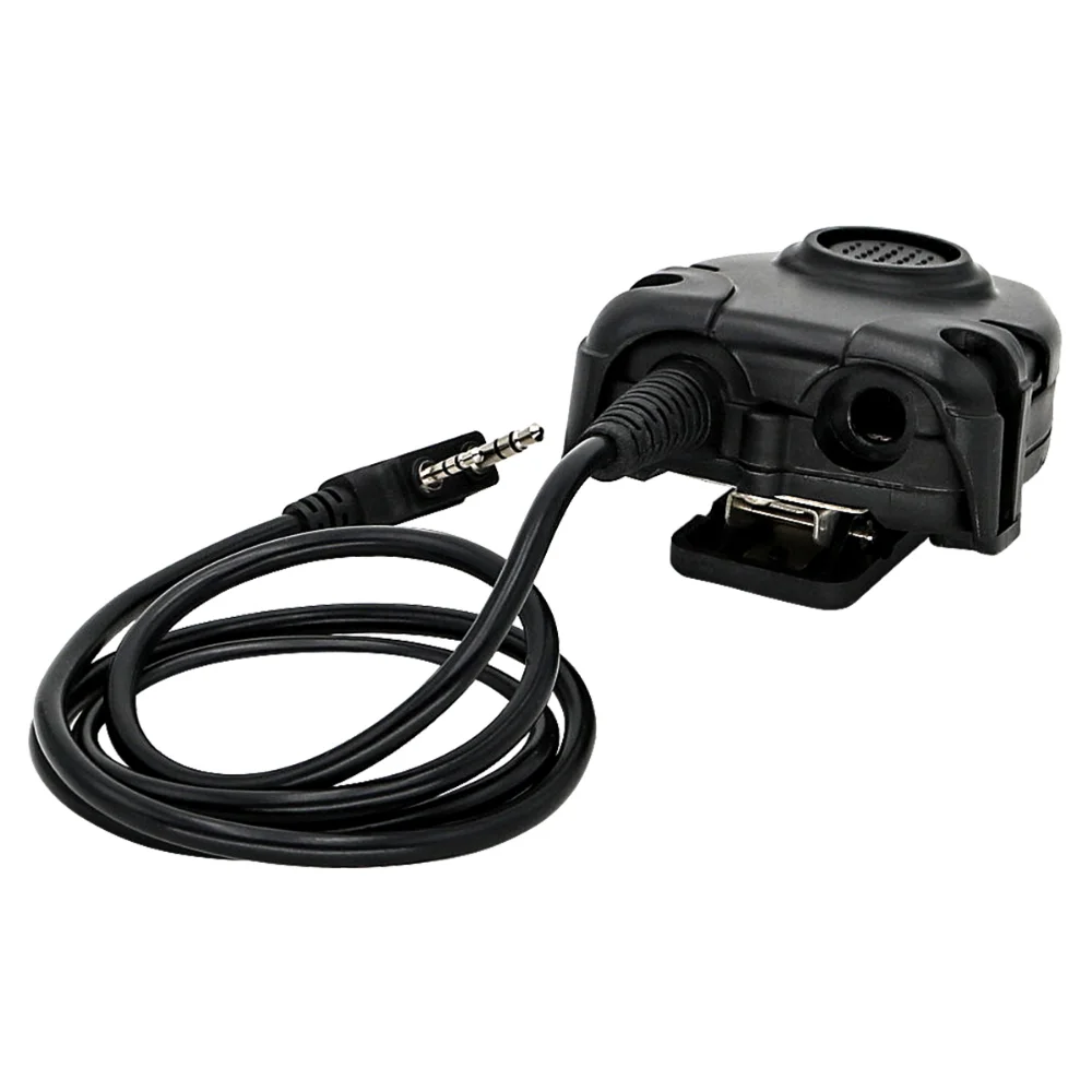 U94 PTT Tactical PTT Kenwood Plug 2 Pin Ptt Tactical Airsoft Headset Adapter for Storm Walkie Talkie
