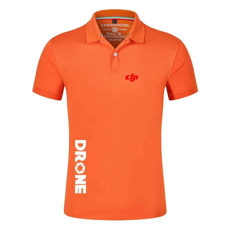 Dji Professional Pilot Drone Printed Polo Shirt Men's 2023 Summer ...