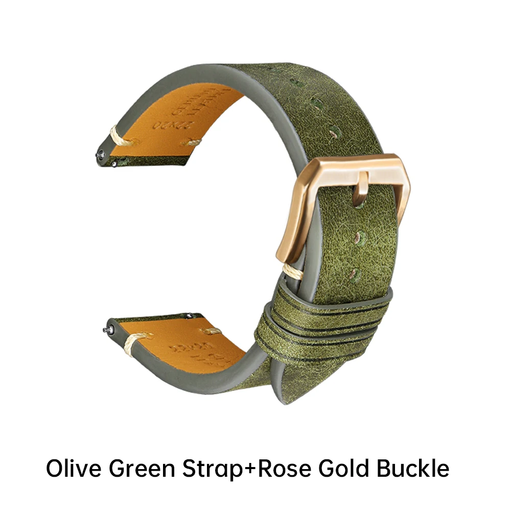 Premium Full Grain Leather Watch Strap with Quick Release