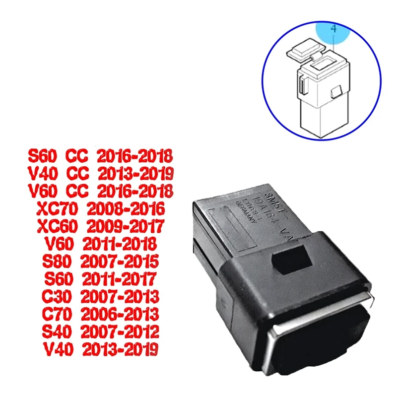 

Car USB Interface Socket For Volvo S80 S60 XC60 S40 C30 V60 C70 S40 V50 2007-2012 30775252 Parts