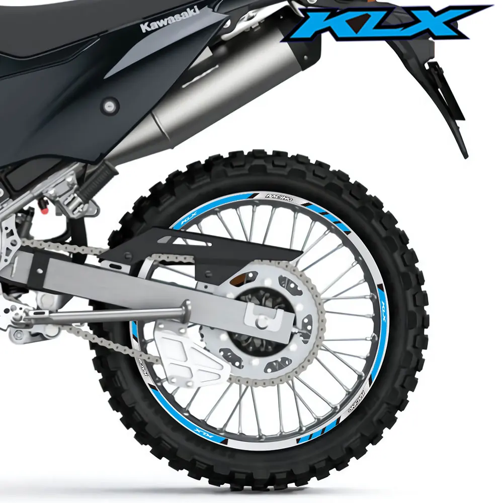

For KAWASAKI KLX 400 400SR 400R KLX 300 KLX 230 s r Motorcycle Accessories Sticker Rim Tire Decals Wheel Hub Reflective Stripe