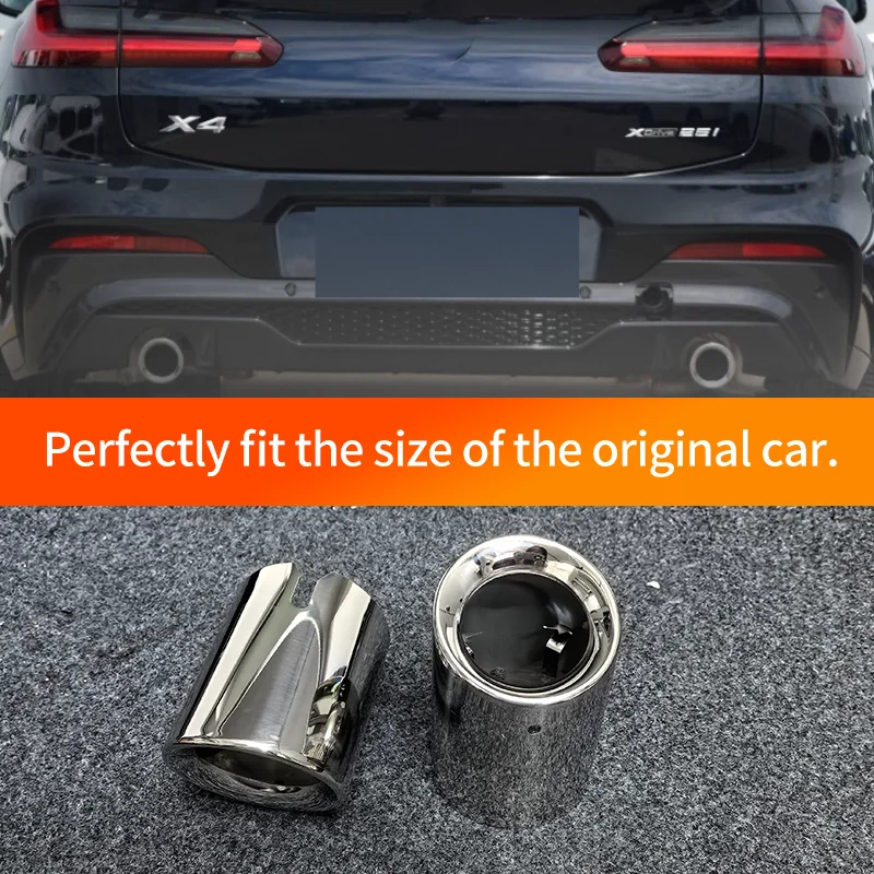 Exhaust Muffler Tip BMW X3 G01 X4 G02 Stainless Steel Black/Silver Exhaust Tip Nozzle Car Accessories