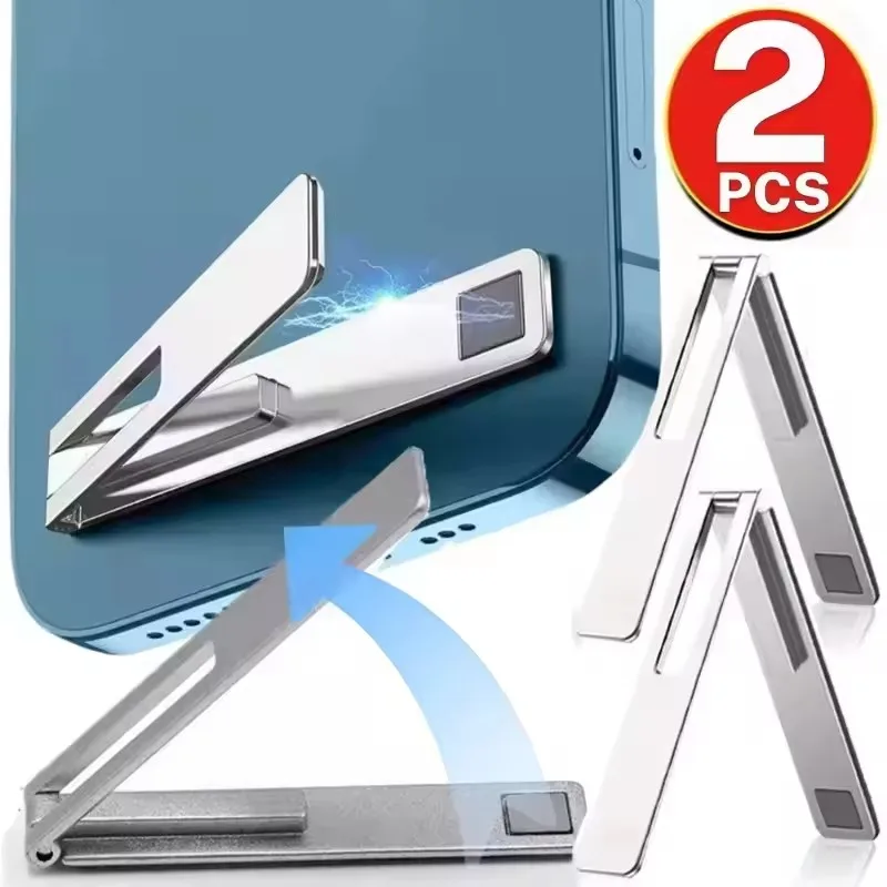 Ultra Thin Foldable Magnetic Metal Phone Stand
