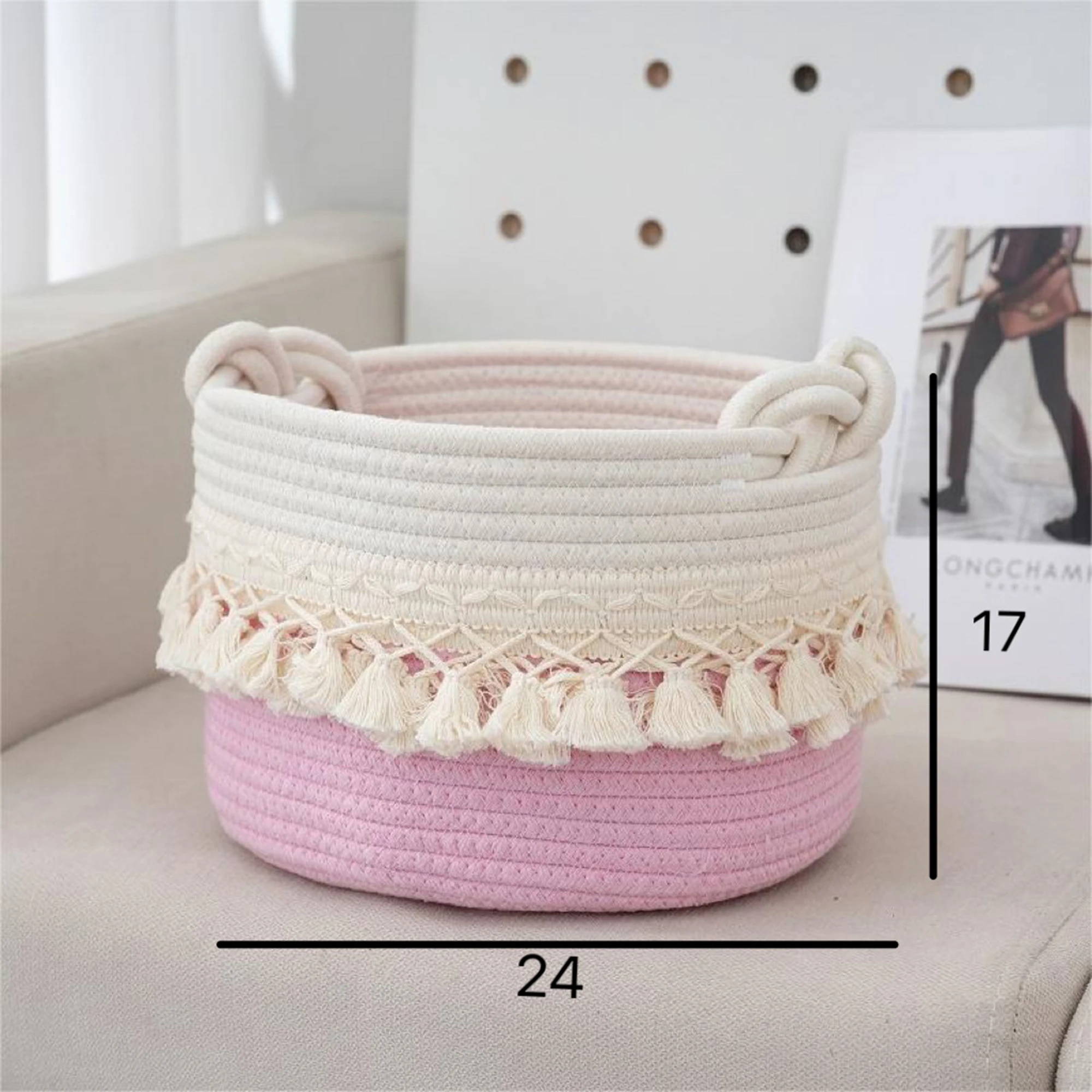 Description Picture 3 of itemCotton Thread Storage Basket Multipurpose Sundries Organizer Household Frame Makeup Medicine Headset Snacks Receive Box
