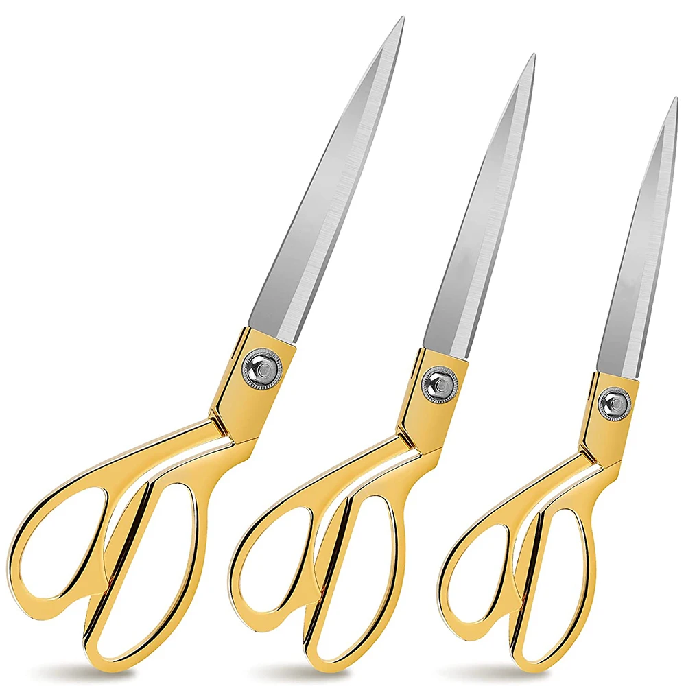 10.5'' Gold Fabric Scissors Stainless Steel Sharp Tailor Scissors Clothing Scissors Professional Heavy Duty Dressmaking Shears SE