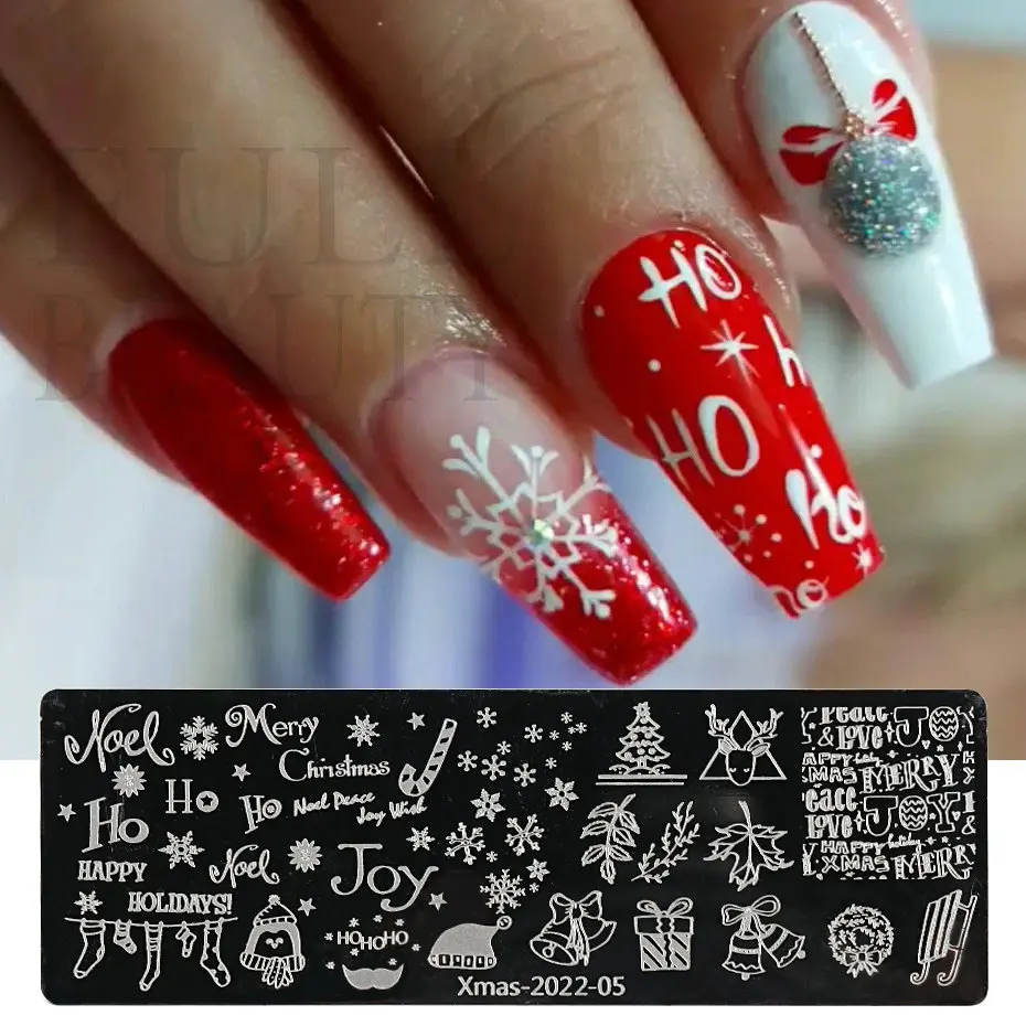 New Christmas Snowflakes Santa Claus Winter Nail Stamping Plates Nail Art  Stamp Template - China Nail Stamping Plates and Nail Art Template Printing  price