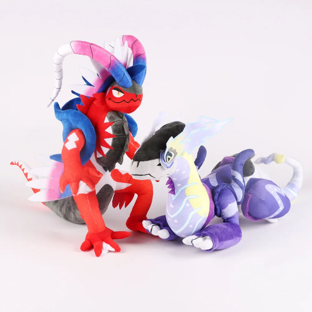 40cm Pokemon Scarlet Violet Series Plush Toy Anime Figures Koraidon Miraidon Model Doll Monsters Peripherals Kawaii Kid Gift 9cm pubg game peripherals mini mk14 gun keychain weapon model keyrings toy sword cosplay metal kids toy gifts for boys