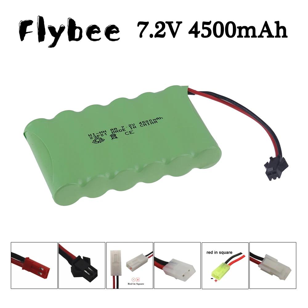 

(M Model) 7.2v 4500mah NiMH Battery For Rc toys Cars Tanks Robots Boats Guns Ni-MH 6*AA 7.2v Rechargeable Battery Pack 1Pcs