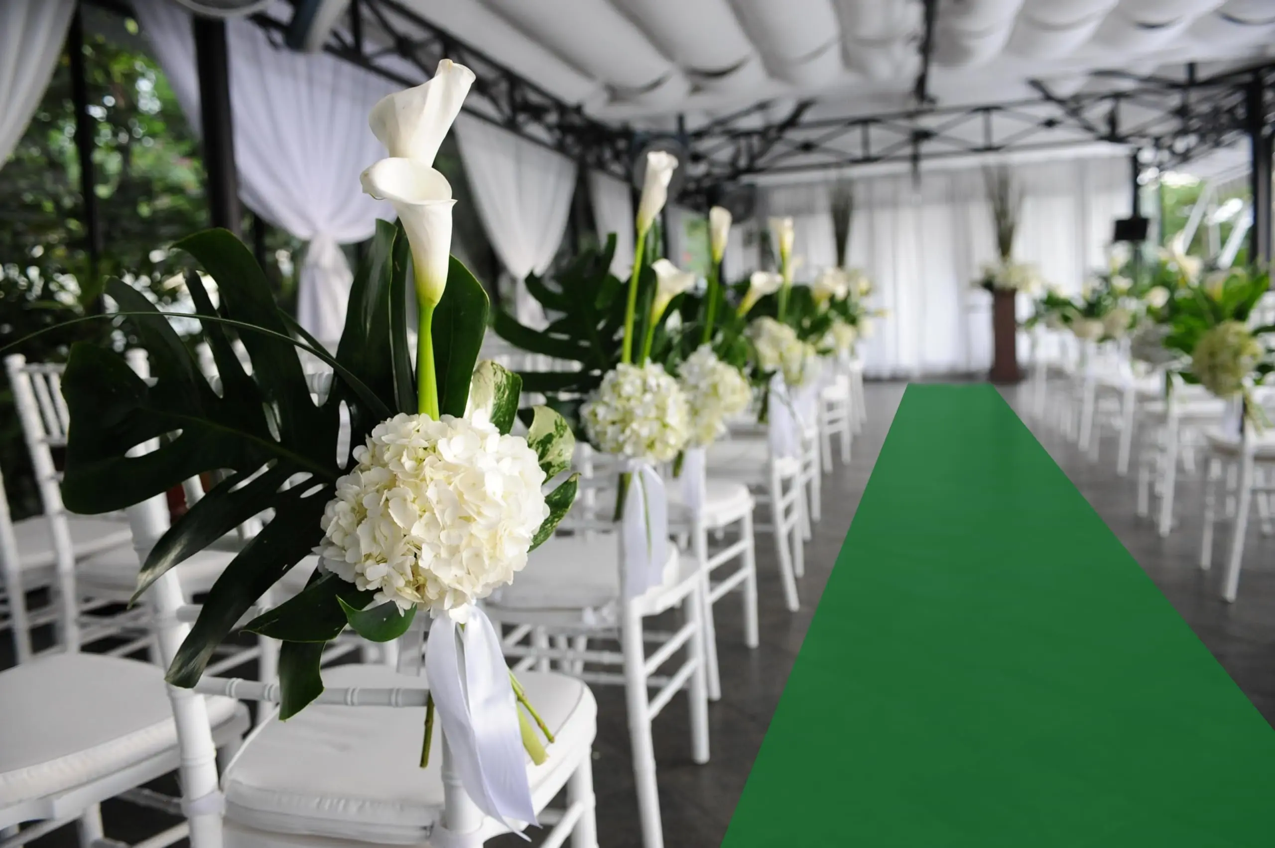 Green Festival Celebration Carpet, Non Woven Corridor Anti Slip Carpet, Wedding Birthday Party Decoration