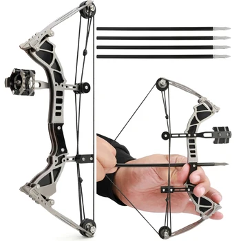 Metal Bow and Arrow Mini Crossbow Archery Hunting Accessories Stainless Steel Leisure Stress Relief Shooting Entertainment Sport 4